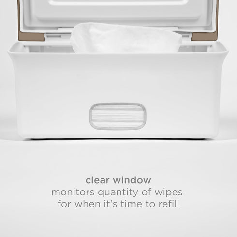 Ubbi Baby Wipes Dispenser with Weighted Plate and Secure Seal, Nursery and Baby Registry Essential to Keep Wipes Fresh