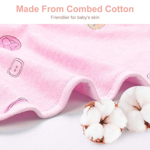 Unisex Baby Swaddle Blankets, Skin Friendly Wearable Swaddle Sleep Sack for Newborn Baby Boys Girls, Combed Cotton