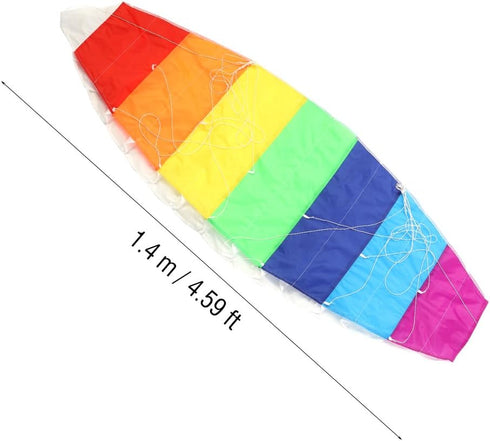 1.4m/2m/2.7m Rainbow Color Dual Line Stunt Power Sport Kite Flying Tools Outdoor Fun Play Toy