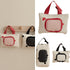 LFRXION Wet Wipe Holder Bag, Embroidered Bear Wet Wipe Pouches, Portable Upgrades Stroller Hanging Bag Cotton Linen