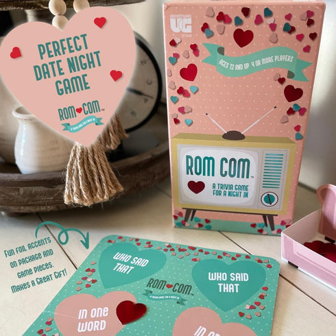 University Games ROM Com Team Trivia Game, Perfect for Date Nights and Party Game Night, Ages 12+