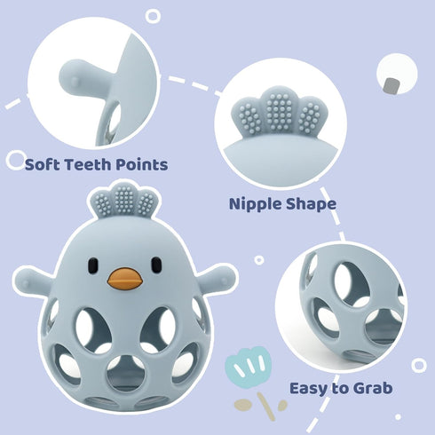 0-6 6-12 Baby Teething Toys Silicone Teethers - Babies Toys Chew Toys Food Grade Silicone for Sucking Needs, BPA Free