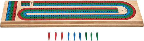 Mainstreet Classics Traditional Wooden Cribbage Board Game Set