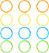 BLUE PANDA 12 Pack Pool Rings for Kids Diving - Multicolored Under Water Swim Dive Rings (6 in)