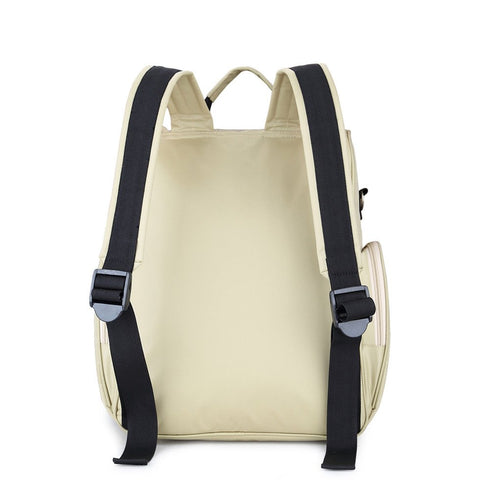 Insular Mummy Backpack Brand Diaper Bag Large Capacity Travel Baby Nursing Diaper Bags for Mum (Ivory)