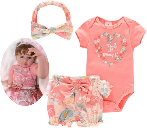 Reborn Baby Doll Clothes 22 inch Accessories Outfit Newborn Girl Orange 3