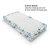 Watercolor Crane Blue Flowers Changing Pad Covers, Birds Boho Retro Floral, Soft Breathable Stretch Baby Mats 32''x16''