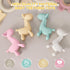 0-6 6-12 4 Pack TYRY.HU Baby Teething Toys for Babies Months,BPA Free Silicone Giraffe Teethers Toys, Soft-Textured