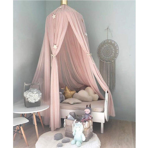 OldPAPA Bed Canopy for Girls - Princess Bed Canopy Mosquito Net Nursery Play Room Decor Dome Premium Yarn Netting