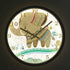 Geek Alerts Little Animals Cartoon Elephants Wall Clock with Sound Control LED
