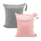 ALVABABY 2pcs Cloth Diaper Wet Dry Bags, Waterproof Reusable with Two Zippered Pockets for Travel, Beach, Pool, Daycare