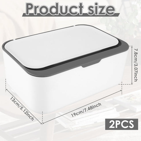 LSCSJUNS 2Pack Wipes Box Dispenser Baby Wipe Container Wipe Dispenser For Bathroom Sealing Design Keeps Fresh Easy Open