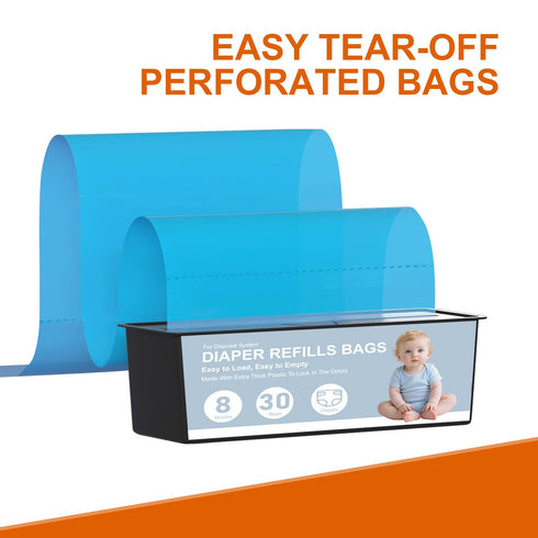 Pails,120 5600 Diapers,7-Layer (4 Pack) Diaper Pail Refills Bags Compatible with Genie Easy Roll Signature and Platinum
