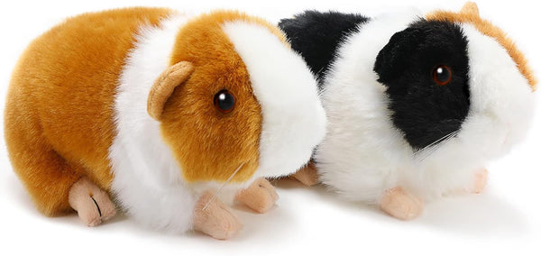 2 Pieces 8 Inch Cute Guinea Pig Plush Toys, Realistic Stuffed Animals for Boys Girls Themed Party Supplies