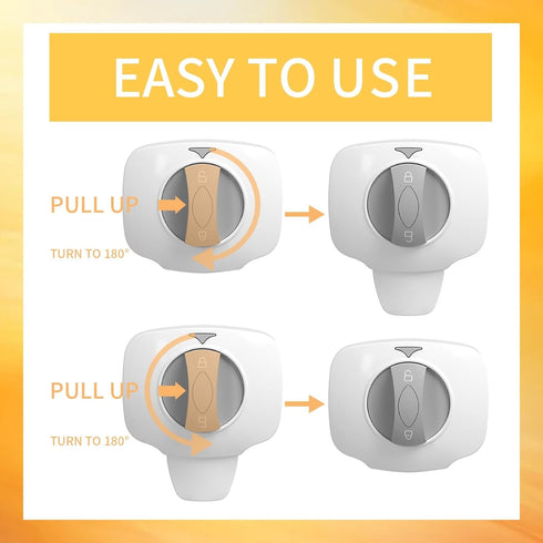Snowharp (Black-1Pcs) Knob Switch Child Proof Oven Lock Baby Safety Oven Door Lock for Toddlers Heat-resistant Adhesive