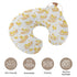 Wicbfdfv Cute Yellow Ducks Boats Nursing Pillow Cover Stretchy and Soft for Baby Girls Boys Rubber Duck Ships Bubble