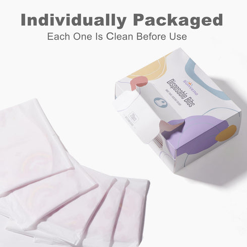 SUNVENO Disposable Bibs - Leak-proof Liner & Reusable Fastener