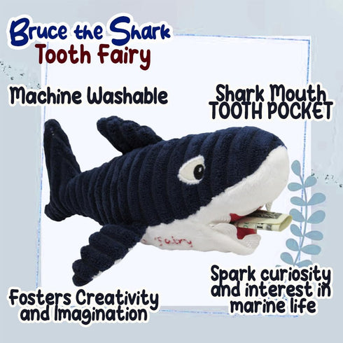 Maison Chic Bruce The Shark Tooth Fairy Plush Toy