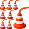Sawysine 8 Pack Construction Cone Cups with Straws Bulk, Traffic Cones Party