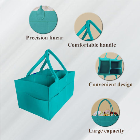 Baby Diaper Caddy is a versatile baby basket designed for nursery storage, car organization, and as a thoughtful gift