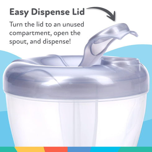 3-Section Nuby Milk Powder Dispenser - Convenient Design for Easy Feeding