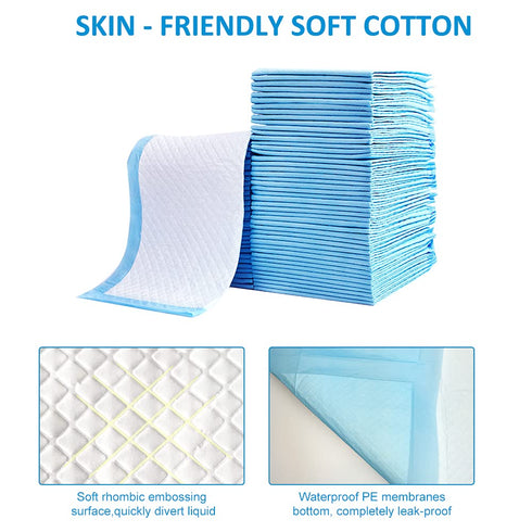 50 Pack 3-Layer 24x18 Clearworld Disposable Changing Pad, Waterproof Baby Disposable Underpads, Portable Diaper