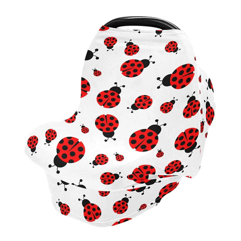 Nursing Cover Breastfeeding Scarf Cute Red Ladybugs Baby Car Seat Covers Soft