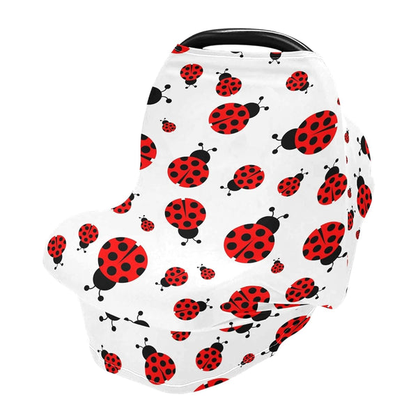 Nursing Cover Breastfeeding Scarf Cute Red Ladybugs Baby Car Seat Covers Soft