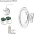 28mm(2PCS) Spare Breast Shields,Wearable Milk Collection Cups Parts Replacement-Flange