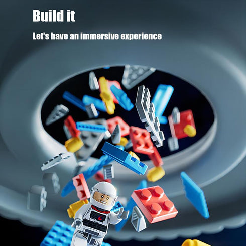 Vilbocr Space Shuttle Toy Building Blocks, 107Pcs Aerospace Kit for Boys 4+ Years, Compatible with Other Building Toys