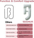 Pregnancy Pillow for Sleeping, Full Body Maternity Pillow with Removable Cover, Detachable U-Shape Pregnancy Body