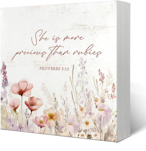 Yetmadi Girl Nursery Christian Room Decor For Baby Girls, Wildflower Flower Nursery Bible
