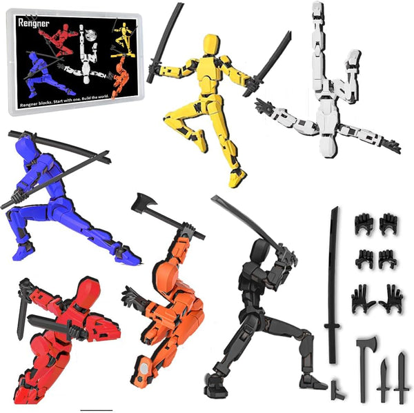 RENGNER (Pre-Assembled) Dummy13 Magnetic Action Figure Set, T 13 Action Figure Set, Anti-Gravity