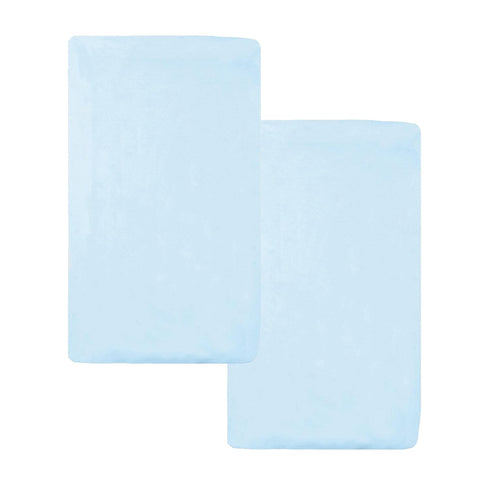 American Baby Company 15" x 33" Fitted Bassinet Sheet, 100% Natural Cotton Jersey Knit, Blue, Pack of 2