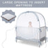 L RUNNZER (55.2" 27.6" 51.6" Crib Tent, Crib Net to Keep Baby in, Breathable Pop Up Crib Tent Canopy Keep Baby from