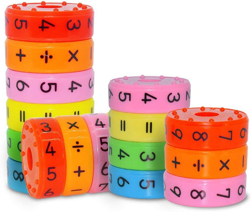 Montessori Learning Toys Math Game for Preschool, Educational Counting with Colorful Blocks