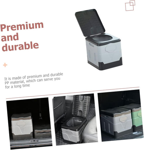 OUNONA Outdoor Portable Toilet Foldable Car Travel Toilet for Camping Emergency Use Compact Design Material Convenient
