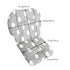 Twoworld Baby High Chair Cushion - Large Breathable Seat Liner in Gray Clouds