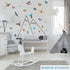 32Pcs Watercolor Butterfly and Hummingbird Stickers, Self Adhesive Wall Decals for Bedroom, Nursery, Kids Playroom