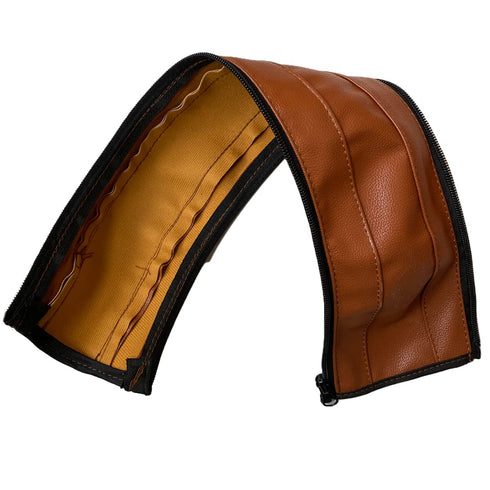 Baby Stroller Leather Armrest Handle Cover, Brown Compatible with Mima Xari Stroller, Protective Bumper Sleeve