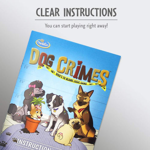8 ThinkFun Dog Crimes Logic Game - Engaging Brainteaser for Kids and Adults | Fun Detective Theme | Memory