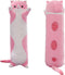 Long Cat Plush Pillow, Pink Cat Body Pillow, Soft Plushies Kawaii Stuffed Kitten Toy for Kids Girlfriend (43.3 Inch)