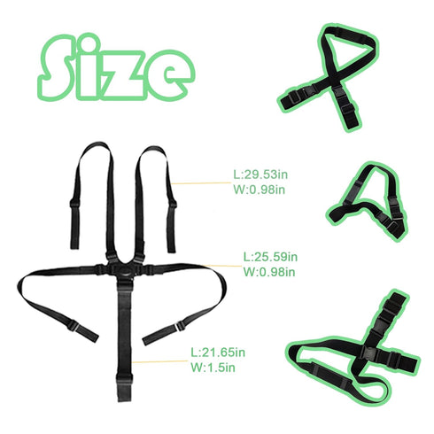 5 Point Harness Seat Belt Strap Belt,High Chair Strap,Baby Safe Harness for Stroller Pushchair Pram Buggy Safe