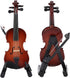 World Smalles Violin,Four Seasons Tiny Violin for Complainers,Miniature Model With Stand Case,Dollhouse