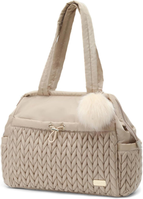 LUKJOJO Asha Diaper Bag Tote For Daily Use, Travel Shoulder Diaper Bag With