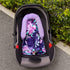 Baby Car Seat Head Support for Girls, Infant Carseat Insert Super Soft Fleece Newborn Headrest Seatbelt Covers for Car
