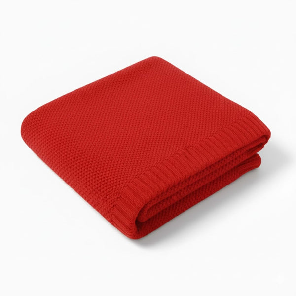 Baby Knit Blanket Soft Cotton Lightweight Newborn Blanket for Crib Stroller Toddler