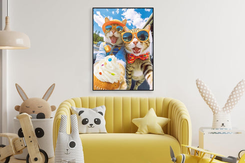 500 Pieces Jigsaw Puzzles - Happy Gift Idea for Adults, Teens, and Kids - Cats Selfie