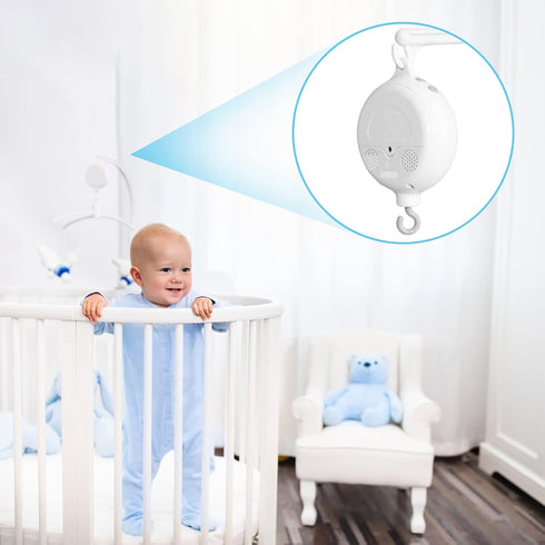Hoghaki 35 Crib Mobile Motor, Baby Music Box Spinner, Volume Adjustable Control, Plays Tunes, Portable Sound Machine