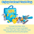 1st Toolbox Playset, Set 1 teytoy My Baby Tool for Year Old, Pretend Play Construction Toy with Zippered Tool Box
